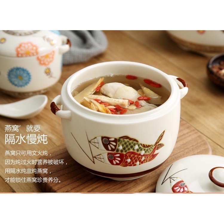 現貨 ^ 日式手繪陶瓷燉盅^-細節圖6