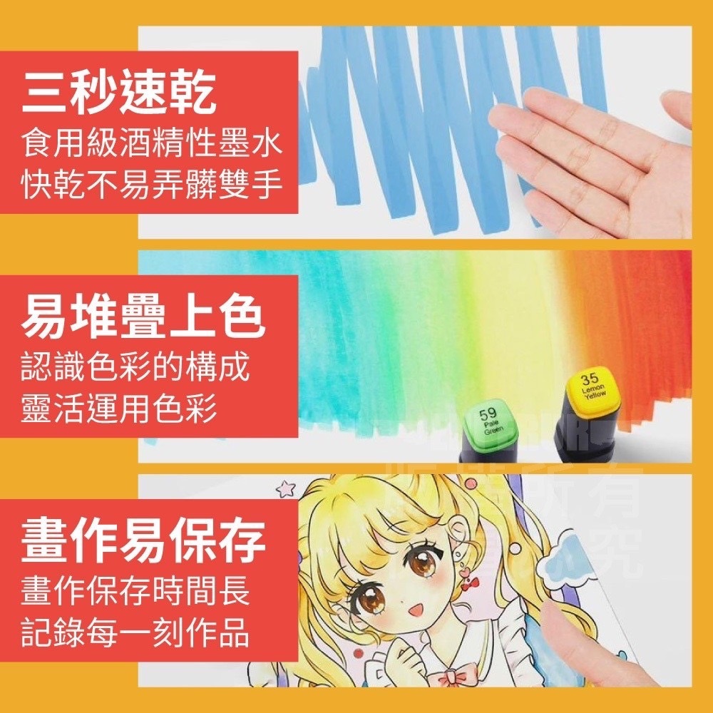 現貨 ^ 120色雙頭麥克筆^-細節圖6