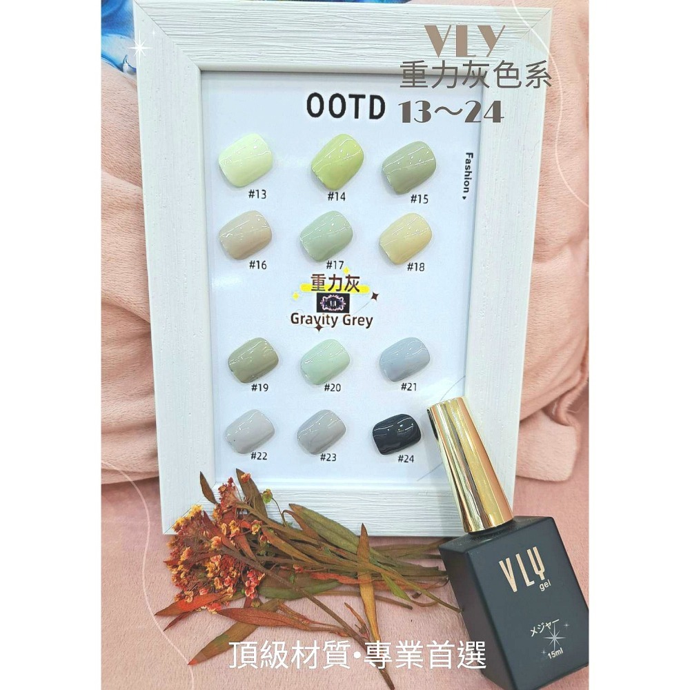 【集麗家】VLY色膠－－－重力灰系列 (60色) 1~30號 甲油膠 光療膠 凝膠指甲 DIY美甲 光撩指甲油 歐盟規格-細節圖2