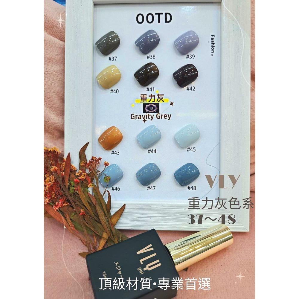 【集麗家】VLY色膠－－－重力灰系列 (60色) 1~30號 甲油膠 光療膠 凝膠指甲 DIY美甲 光撩指甲油 歐盟規格-細節圖4