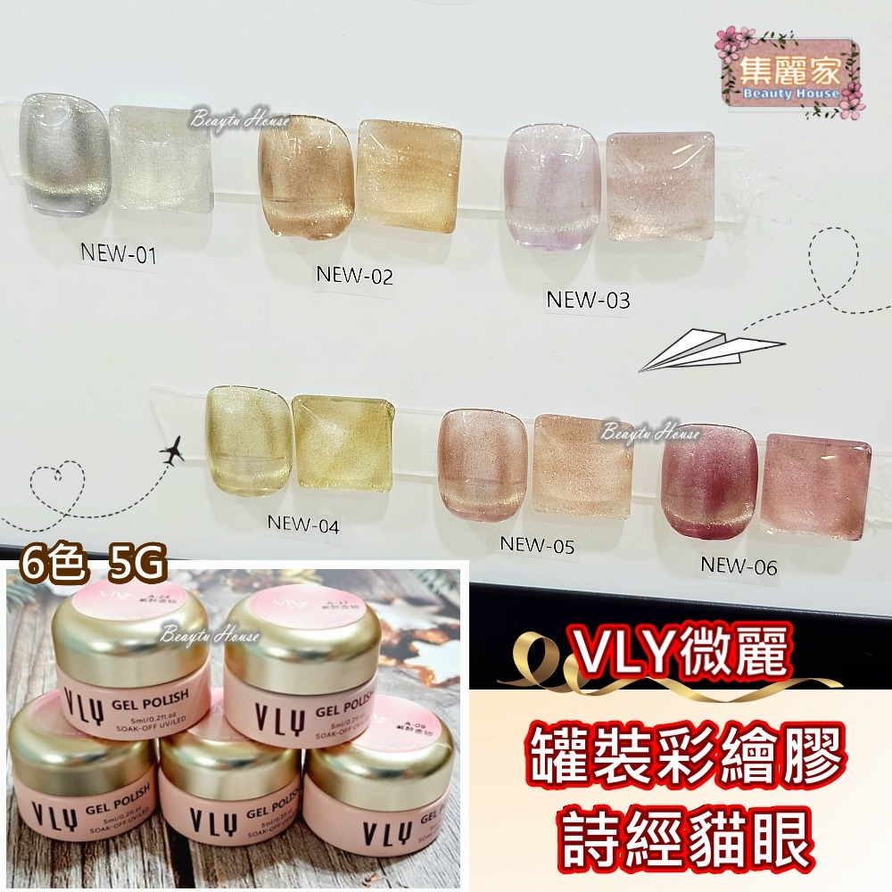 【集麗家】VLY罐裝彩繪膠 [詩經貓眼] 6色 台灣品牌 色彩飽滿 沙龍級美甲 工藝 上色 彩繪 專業推薦 美甲師最愛-細節圖2