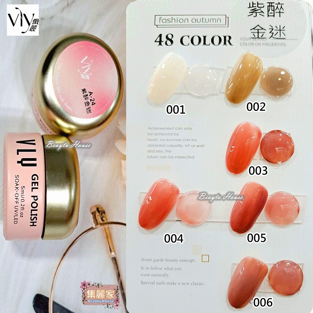 【集麗家】VLY罐裝彩繪膠[紫醉金迷]日本罐裝彩繪膠 48色 色彩飽滿 美甲 工藝 上色 彩繪 專業推薦 美甲師最愛-細節圖2