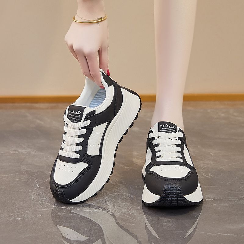 韓版人氣爆款 厚底老爹鞋 厚底休閒鞋韓版ins流線型後厚底休閒鞋 休閒鞋 韓版 阿甘鞋 增高慢跑鞋 XFK855-細節圖4