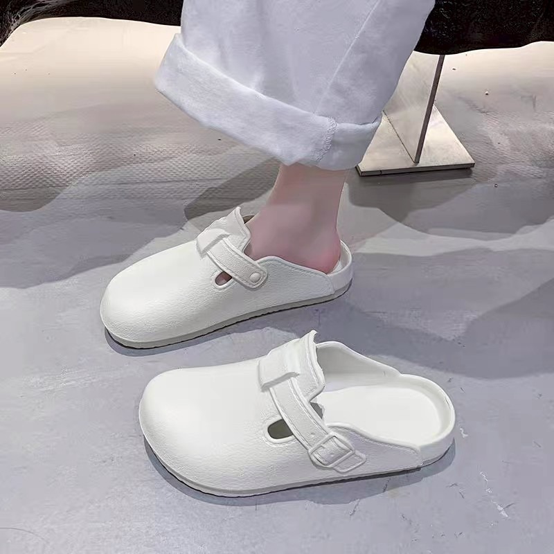 防水穆勒鞋 防水拖鞋 懶人鞋 洞洞鞋 厚底拖鞋 情侶拖鞋 皮革拖鞋 中性休閒鞋 百搭包頭拖鞋 懶人拖鞋 室外拖QQ678-細節圖9