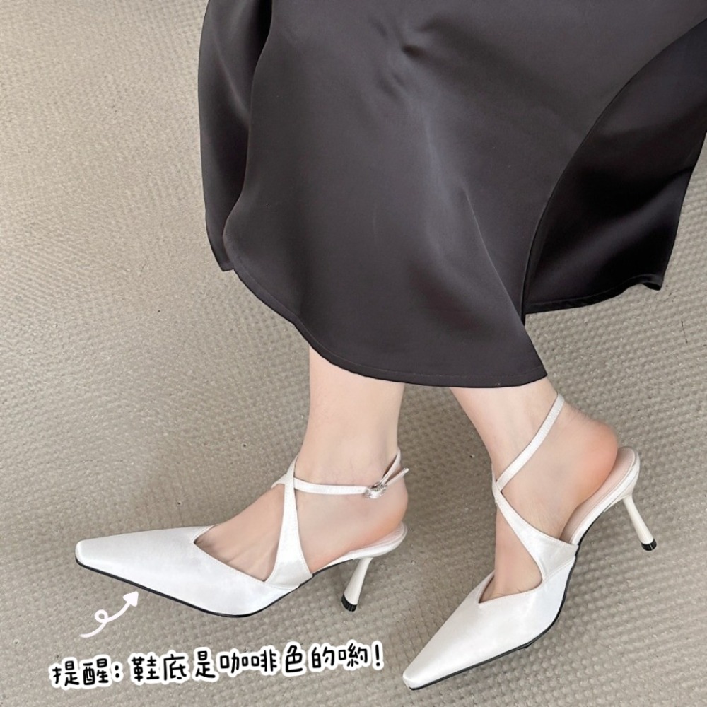 細跟高跟鞋 女 高跟鞋 氣質高跟鞋 百搭高跟鞋 交叉帶高跟鞋 涼鞋 尖頭高跟鞋 時尚高跟鞋 約會鞋 OL鞋 G3778-細節圖3