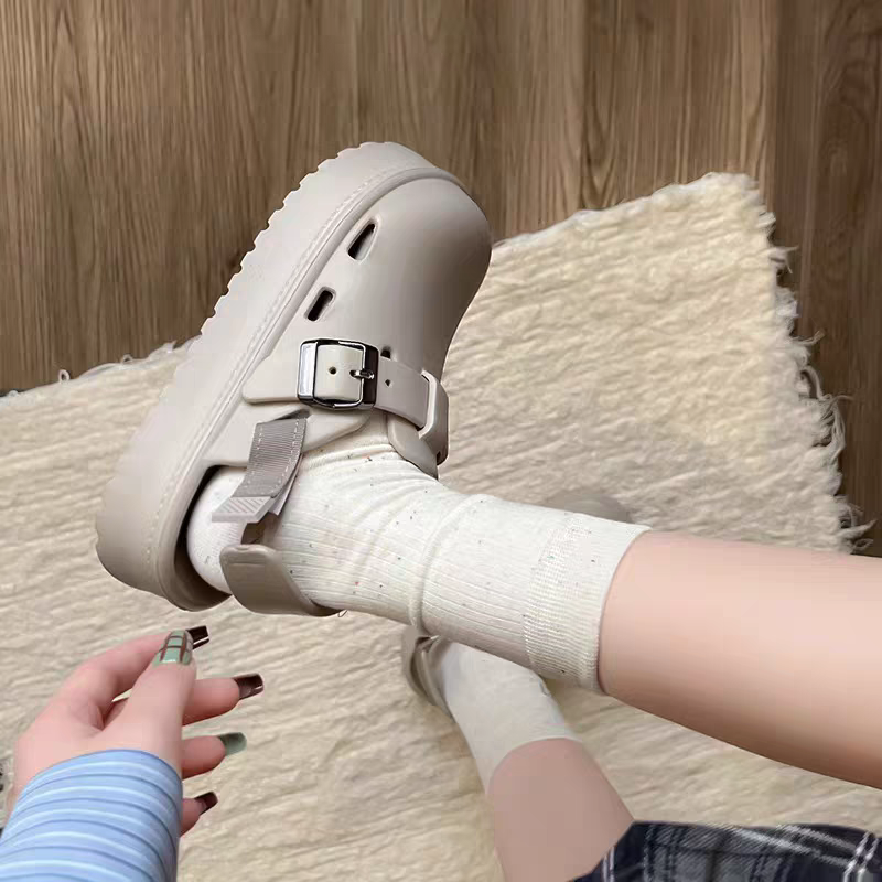 防水厚底拖鞋 涼鞋 懶人鞋 男女穆勒鞋 室內外防滑 涼拖 潮流軟底拖 一字拖 夏季鞋 可拆帶拖鞋 休閒涼鞋 QQ2518-細節圖4