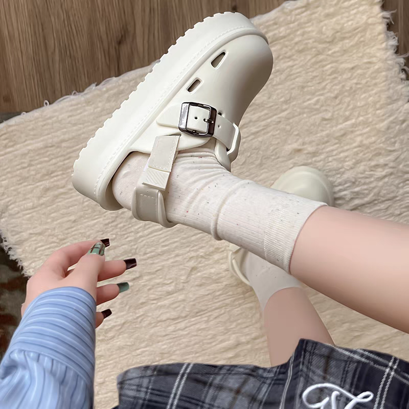 防水厚底拖鞋 涼鞋 懶人鞋 男女穆勒鞋 室內外防滑 涼拖 潮流軟底拖 一字拖 夏季鞋 可拆帶拖鞋 休閒涼鞋 QQ2518-細節圖6