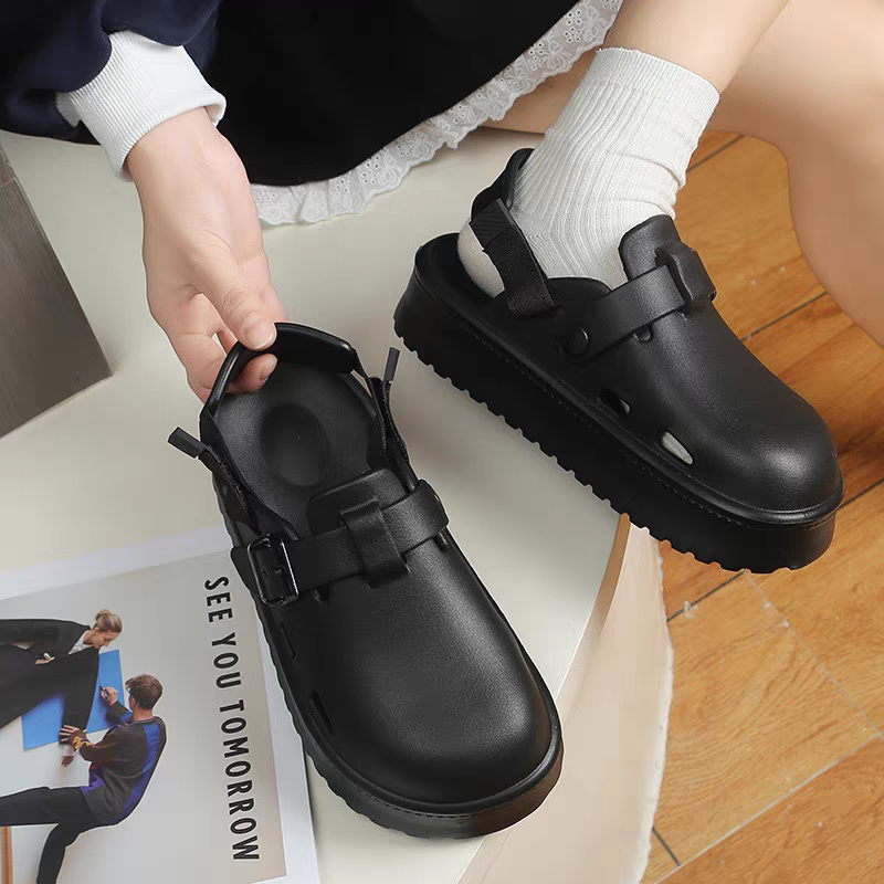 防水厚底拖鞋 涼鞋 懶人鞋 男女穆勒鞋 室內外防滑 涼拖 潮流軟底拖 一字拖 夏季鞋 可拆帶拖鞋 休閒涼鞋 QQ2518-細節圖7