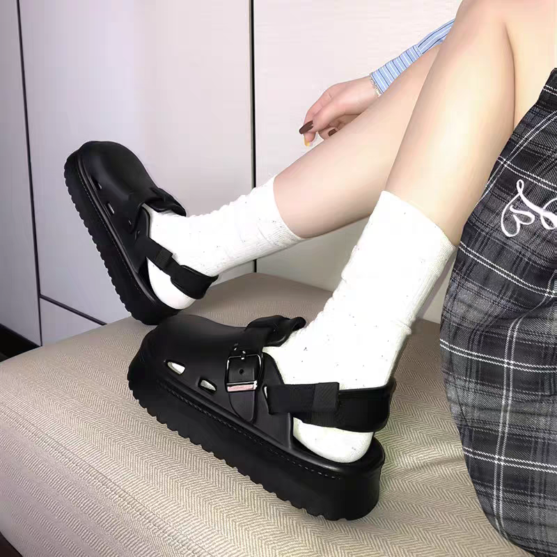 防水厚底拖鞋 涼鞋 懶人鞋 男女穆勒鞋 室內外防滑 涼拖 潮流軟底拖 一字拖 夏季鞋 可拆帶拖鞋 休閒涼鞋 QQ2518-細節圖8