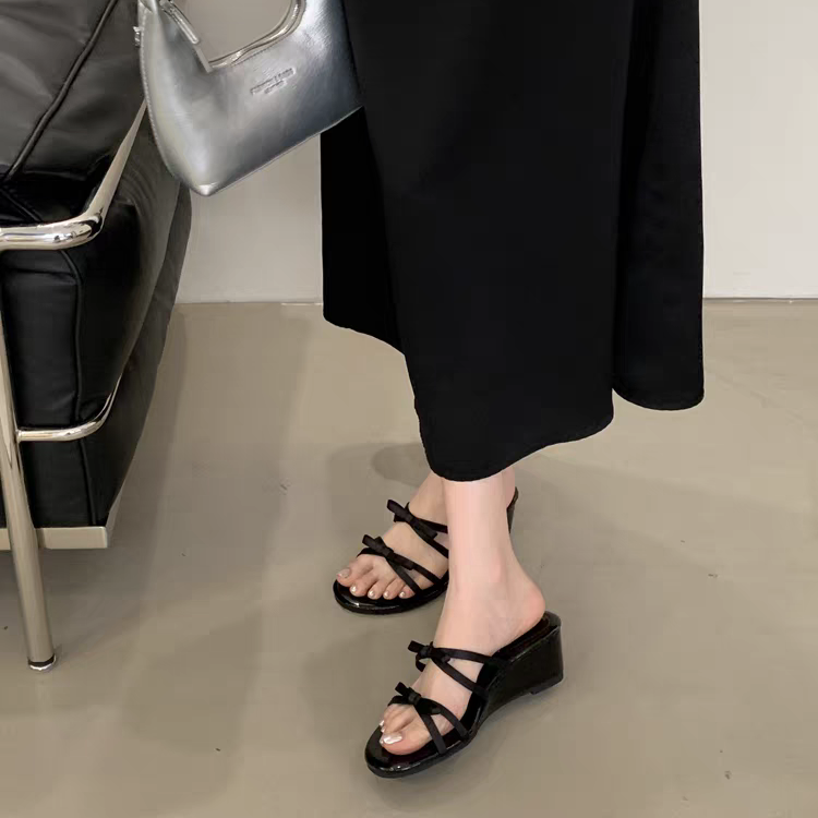 蝴蝶結果凍拖鞋 女生涼鞋 平底鞋 防水果凍鞋 室內外拖鞋 穿搭 女神鞋 豹紋拖鞋 甜美風 沙灘鞋 涼拖鞋 G2688-細節圖2