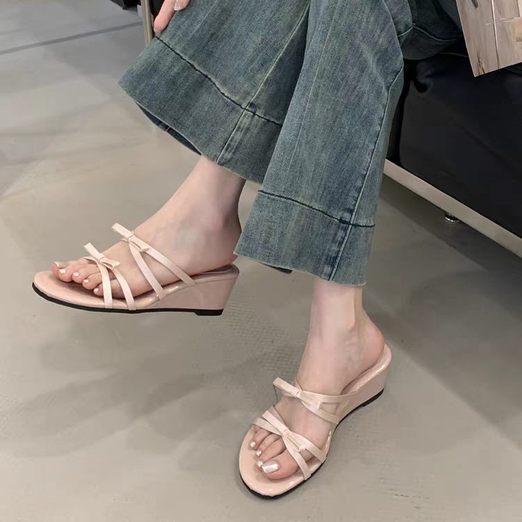 蝴蝶結果凍拖鞋 女生涼鞋 平底鞋 防水果凍鞋 室內外拖鞋 穿搭 女神鞋 豹紋拖鞋 甜美風 沙灘鞋 涼拖鞋 G2688-細節圖8