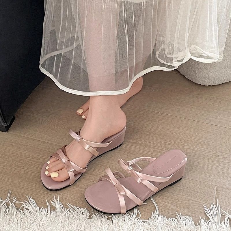 蝴蝶結果凍拖鞋 女生涼鞋 平底鞋 防水果凍鞋 室內外拖鞋 穿搭 女神鞋 豹紋拖鞋 甜美風 沙灘鞋 涼拖鞋 G2688-細節圖9