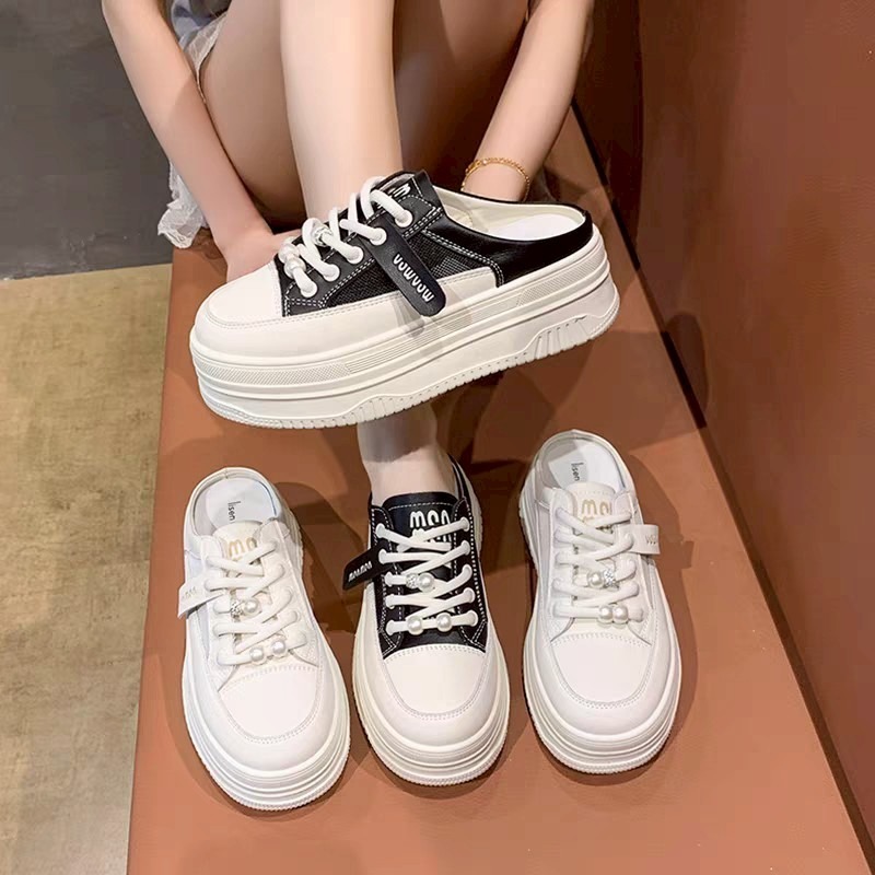 厚底懶人鞋 女帆布拖鞋 Y2K風 增高百搭鞋 韓系鬆糕鞋 夏季潮流 穿搭神器 好走不咬腳 學生愛款 5212-細節圖3