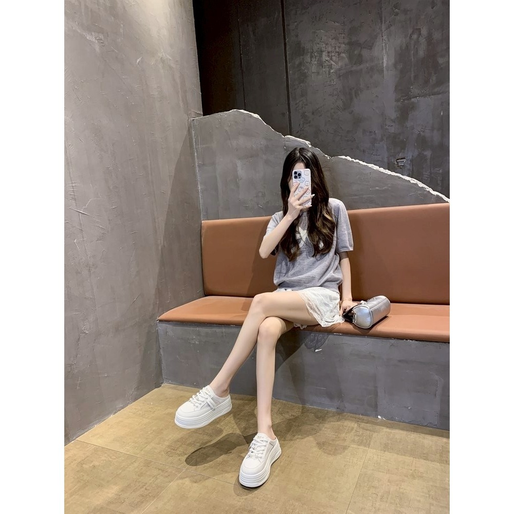 厚底懶人鞋 女帆布拖鞋 Y2K風 增高百搭鞋 韓系鬆糕鞋 夏季潮流 穿搭神器 好走不咬腳 學生愛款 5212-細節圖6