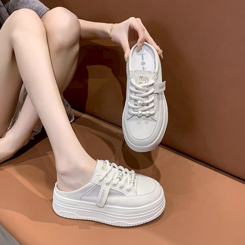 厚底懶人鞋 女帆布拖鞋 Y2K風 增高百搭鞋 韓系鬆糕鞋 夏季潮流 穿搭神器 好走不咬腳 學生愛款 5212-細節圖7