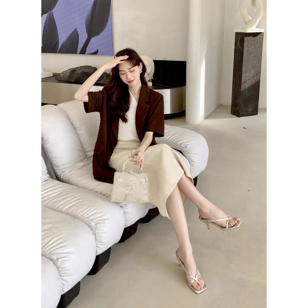 MIT台灣手工製 方頭 夾腳 高跟 涼鞋 女鞋 細帶 V字 Y字 ins風 韓系 百搭 性感 約會 夏季 增高 修長腿-細節圖5