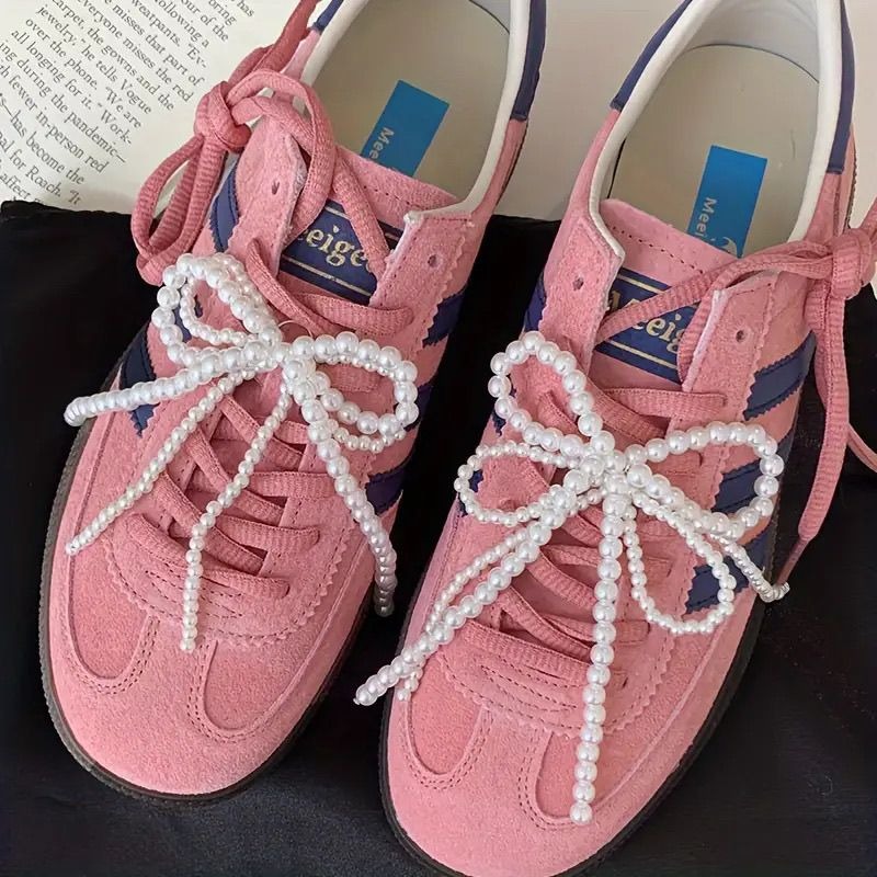 珍珠 蝴蝶結 鞋扣 鞋釦 鞋花 配件 裝飾 DIY 可拆卸 通用 女鞋 高跟鞋 板鞋 甜美 小眾 韓系 ins風 百搭-細節圖3