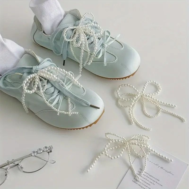 珍珠 蝴蝶結 鞋扣 鞋釦 鞋花 配件 裝飾 DIY 可拆卸 通用 女鞋 高跟鞋 板鞋 甜美 小眾 韓系 ins風 百搭-細節圖4