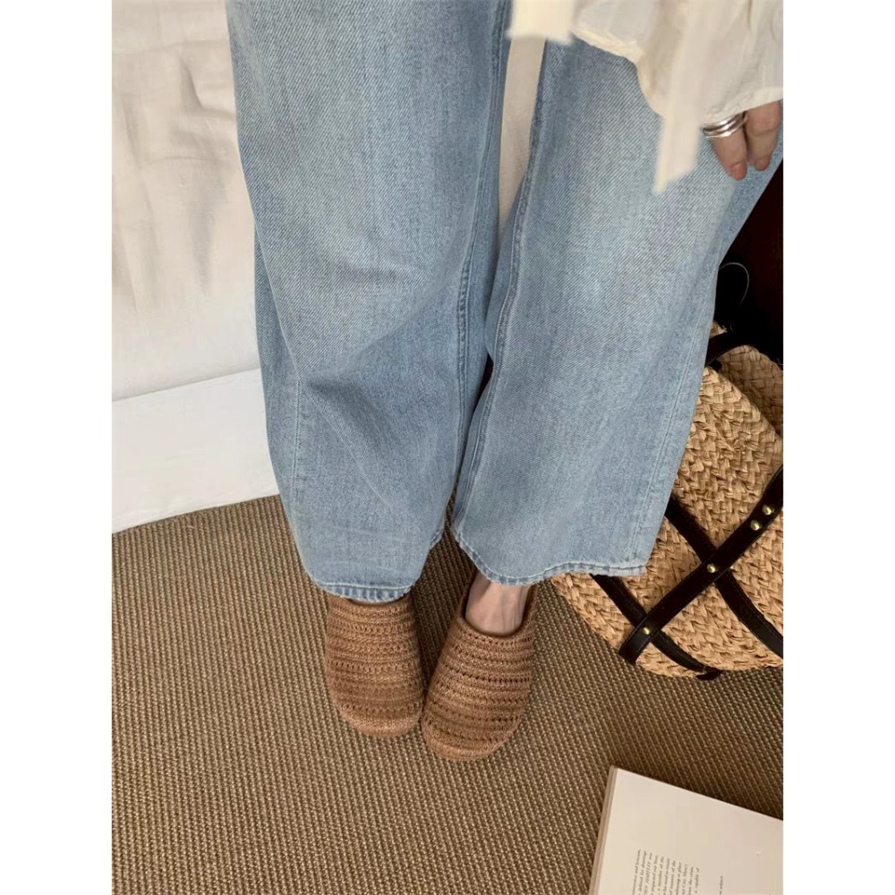 編織懶人鞋 透氣平底鞋 編織便鞋 休閒懶人鞋 文青手工鞋 夏日涼爽鞋 棉麻風鞋 百搭舒適鞋 編織拖鞋風 麻編鞋G9704-細節圖7