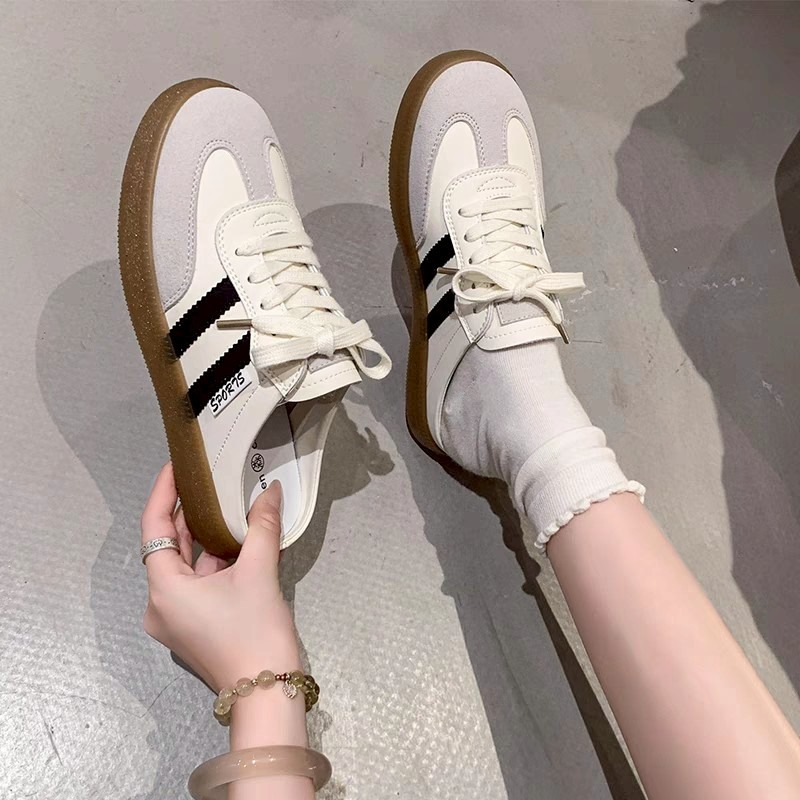 懶人鞋 穆勒鞋 女 運動鞋 厚底休閒鞋 復古德訓鞋 奶油鞋 增高球鞋 夏季好穿 百搭鞋 不磨腳 穿脫方便 復古鞋 917-細節圖6