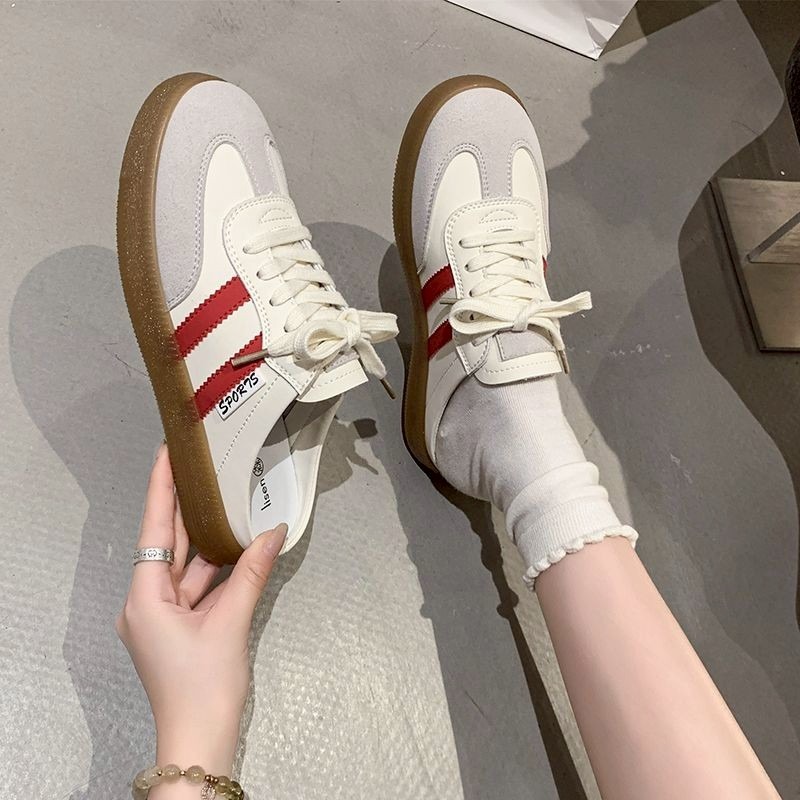 懶人鞋 穆勒鞋 女 運動鞋 厚底休閒鞋 復古德訓鞋 奶油鞋 增高球鞋 夏季好穿 百搭鞋 不磨腳 穿脫方便 復古鞋 917-細節圖9