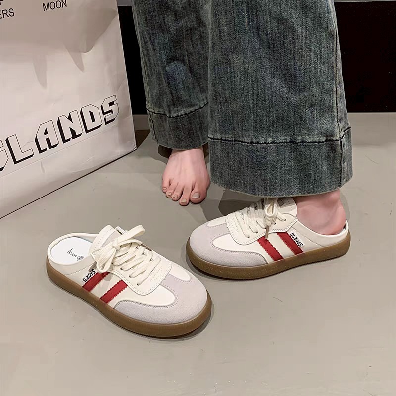 懶人鞋 穆勒鞋 女 運動鞋 厚底休閒鞋 復古德訓鞋 奶油鞋 增高球鞋 夏季好穿 百搭鞋 不磨腳 穿脫方便 復古鞋 917-細節圖10