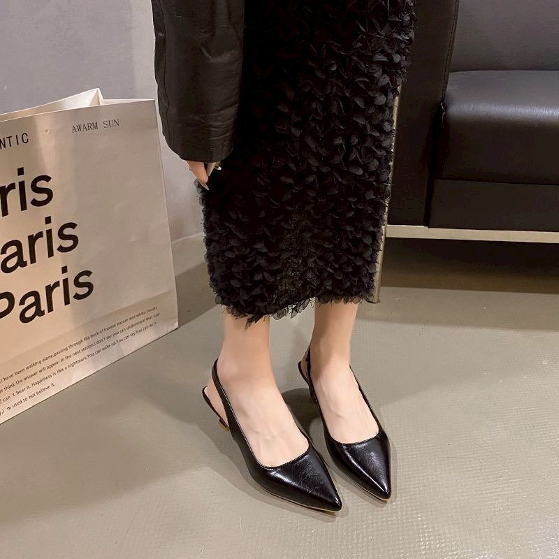 大尺碼 高跟鞋 尖頭鞋 細帶鞋 百搭 通勤鞋 氣質鞋 新娘鞋 上班鞋 顯瘦鞋 低跟鞋 包鞋 涼鞋 婚鞋 女神鞋 2086-細節圖3