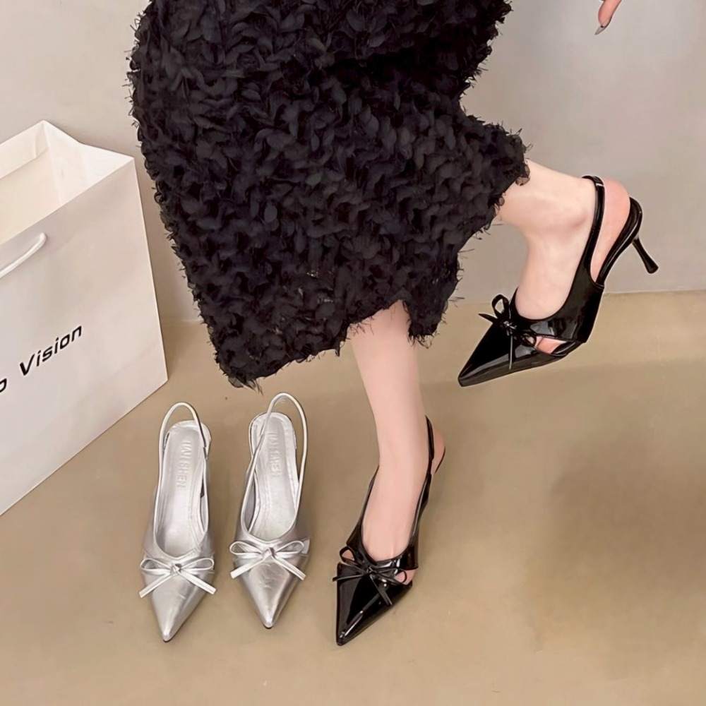 尖頭鞋 綁帶鞋 高跟鞋 後空鞋 婚鞋 約會鞋 性感鞋 女鞋 通勤鞋 小香風 甜美鞋 氣質鞋 百搭鞋 優雅鞋 G2468-細節圖2