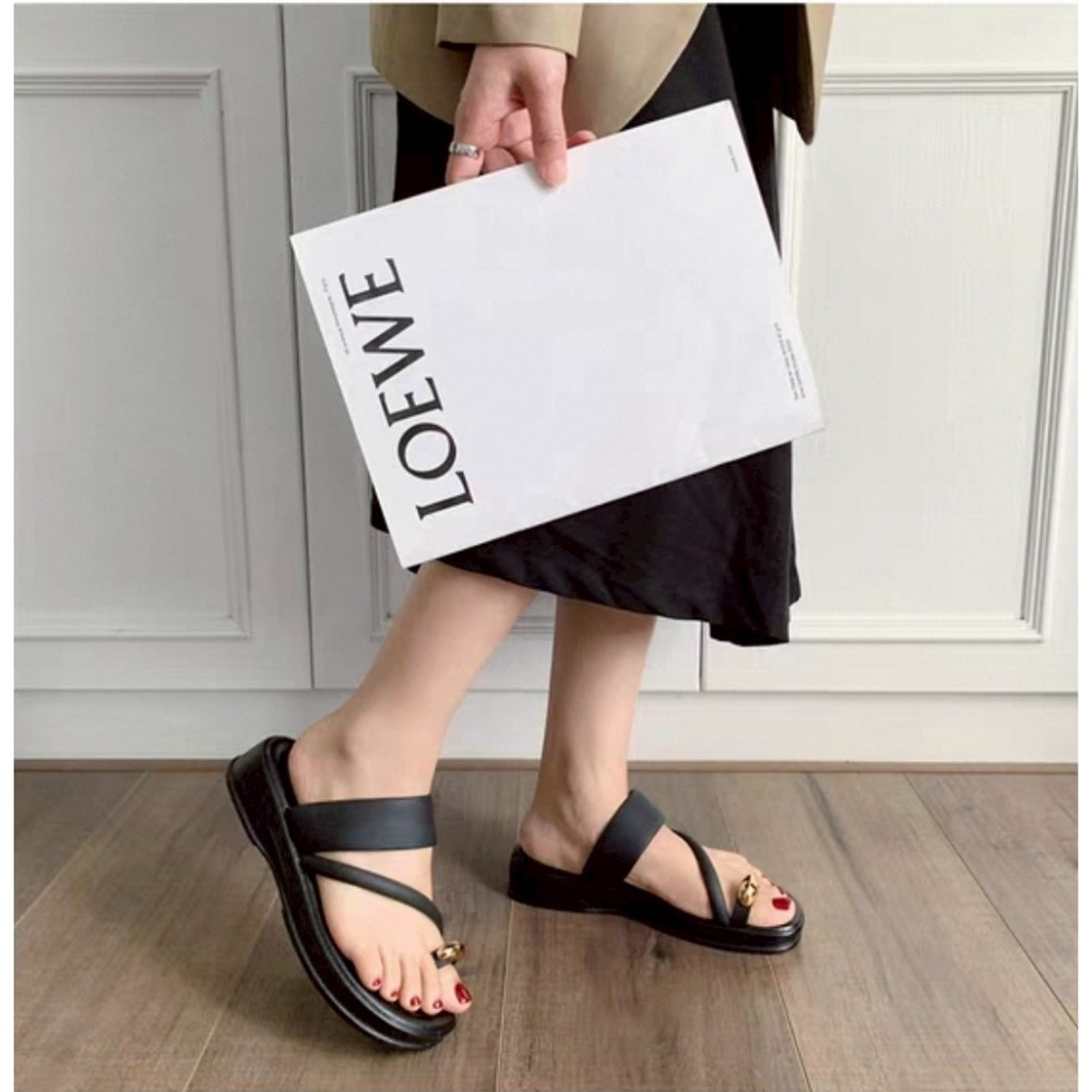 全防水拖鞋 防水涼鞋 厚底拖鞋 金屬環拖鞋 女涼拖鞋 韓系夾腳鞋 百搭女鞋 夏天拖鞋 顯瘦拖鞋 防滑鞋 QQ8089-細節圖6