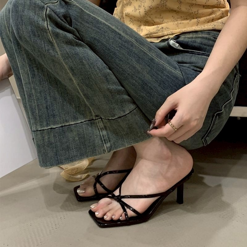 高跟涼鞋 細帶涼鞋 金屬跟鞋 設計感女鞋 氣質女鞋 通勤高跟鞋 約會鞋 百搭高跟 夏季女鞋 顯腿長高跟鞋 G9135-細節圖2