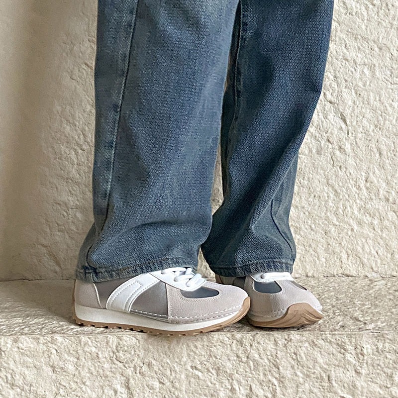 復古運動鞋 韓系跑步鞋 百搭球鞋 休閒女鞋 厚底增高 輕量好走 女生慢跑鞋 軟底緩震 氣墊鞋 懶人穿搭 白色球鞋B882-細節圖7