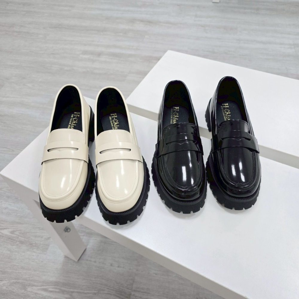 台灣製樂福鞋 女生皮鞋 厚底樂福鞋 學院風樂福鞋 防滑鞋 女鞋推薦 小皮鞋 女生黑皮鞋 增高樂福鞋 懶人皮鞋 3900-細節圖2