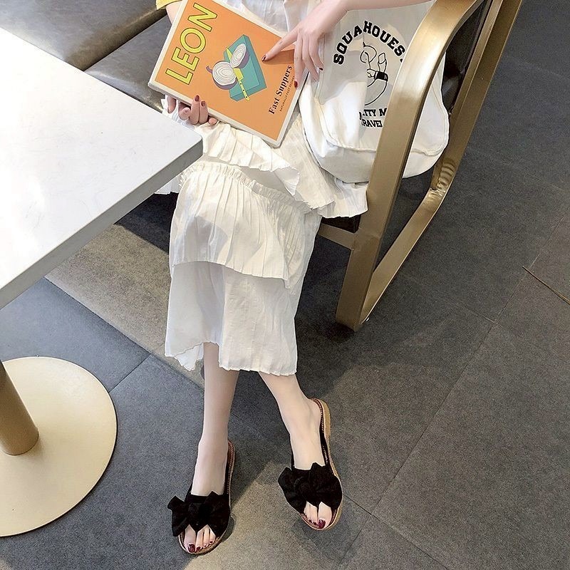 蝴蝶結拖鞋 夾腳拖鞋 女拖鞋 涼拖鞋 沙灘拖鞋 厚底拖鞋 平底拖鞋 軟底拖鞋 棉麻拖鞋 可愛拖鞋 夏日拖鞋 66588-細節圖4