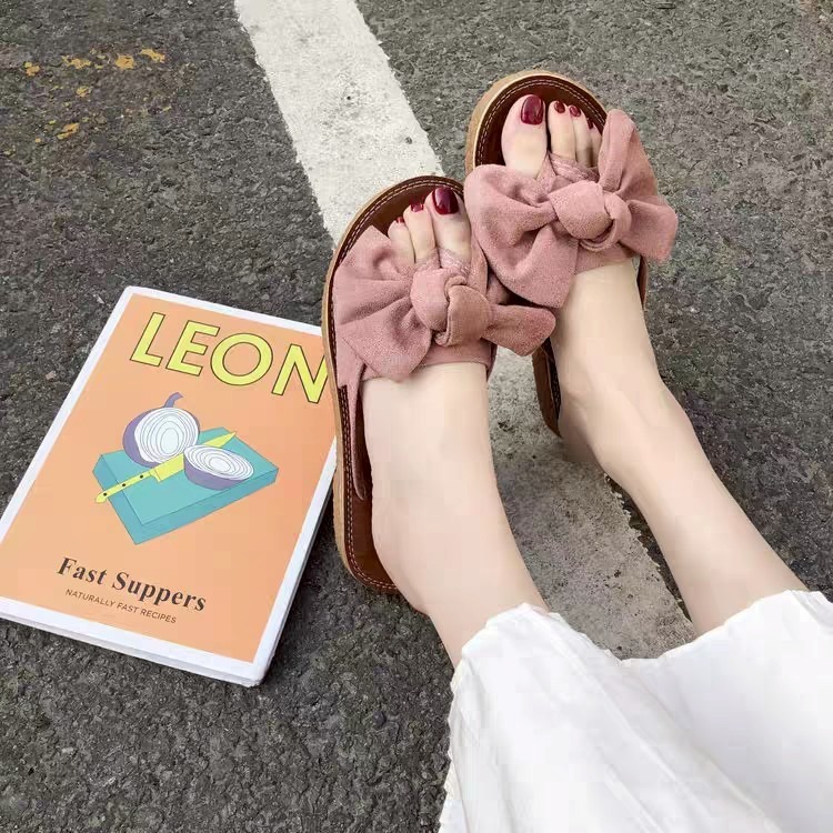 蝴蝶結拖鞋 夾腳拖鞋 女拖鞋 涼拖鞋 沙灘拖鞋 厚底拖鞋 平底拖鞋 軟底拖鞋 棉麻拖鞋 可愛拖鞋 夏日拖鞋 66588-細節圖5