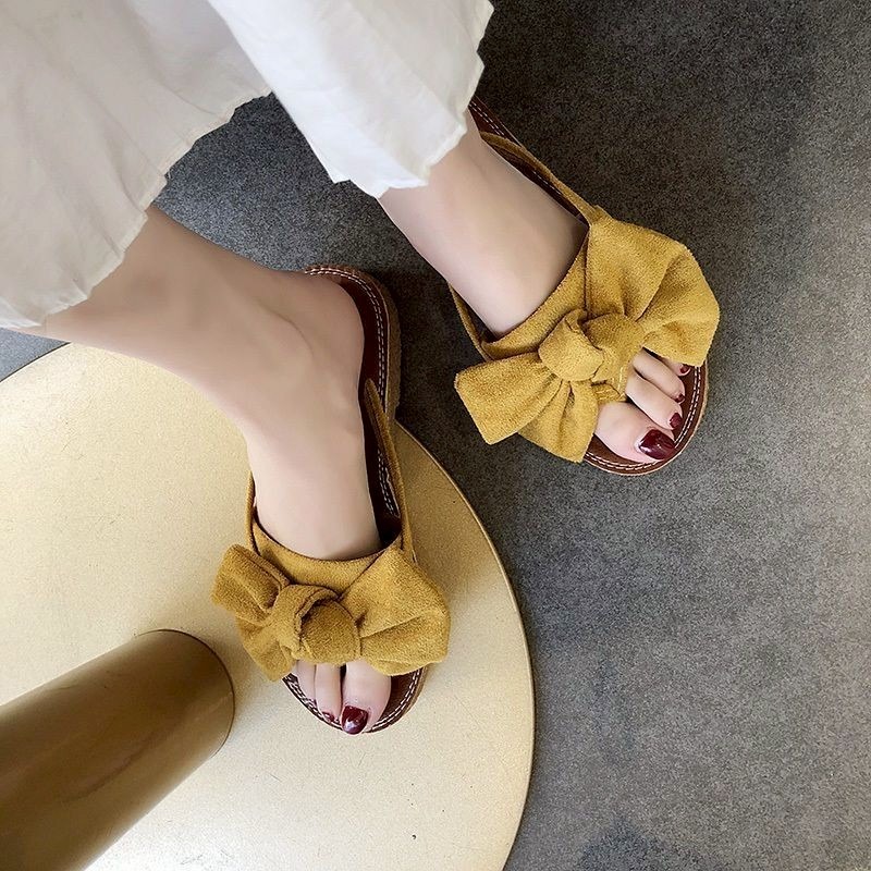 蝴蝶結拖鞋 夾腳拖鞋 女拖鞋 涼拖鞋 沙灘拖鞋 厚底拖鞋 平底拖鞋 軟底拖鞋 棉麻拖鞋 可愛拖鞋 夏日拖鞋 66588-細節圖9