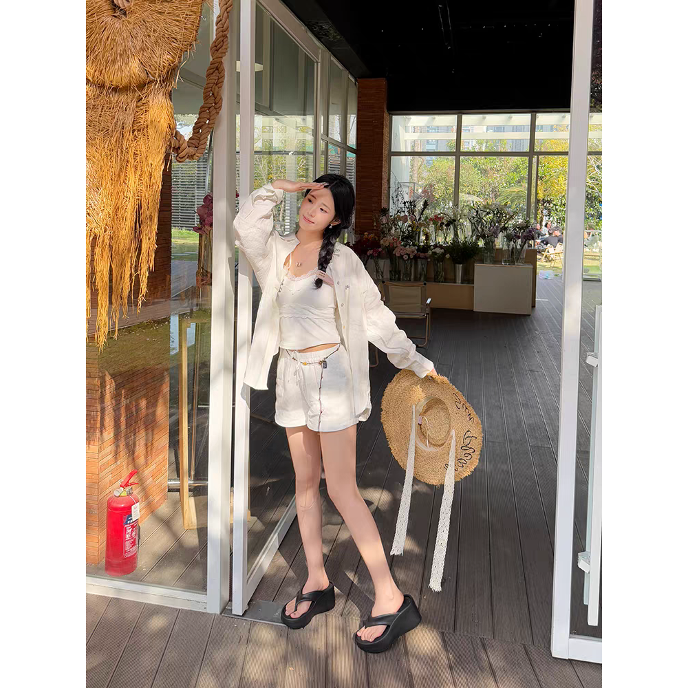 防水拖鞋 厚底拖鞋 夾腳拖鞋 女拖鞋 涼拖鞋 一體成型拖鞋 增高拖鞋 顯瘦拖鞋 黑色拖鞋 白色拖鞋 沙灘拖鞋-細節圖2