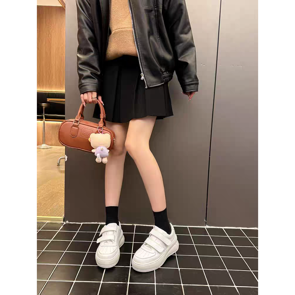 魔鬼氈小白鞋 魔鬼氈球鞋 厚底小白鞋 百搭鞋款 增高休閒鞋 顯高球鞋 懶人鞋 不綁帶鞋 女生球鞋 學生鞋 G2856-細節圖6