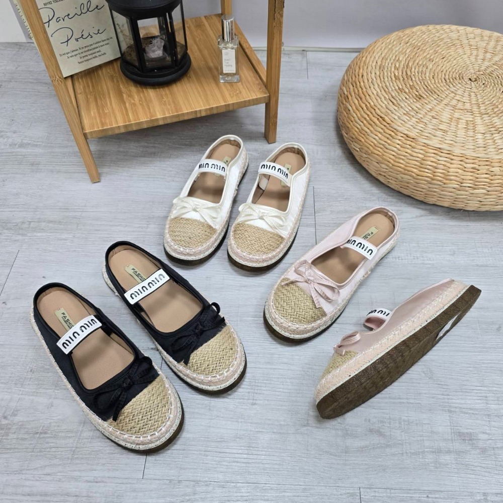 草編鞋 麻編鞋 編織 平底鞋 厚底草編鞋 透氣編織鞋 蝴蝶結女鞋 夏日度假鞋 淑女平底鞋 百搭包頭鞋 5698-細節圖8