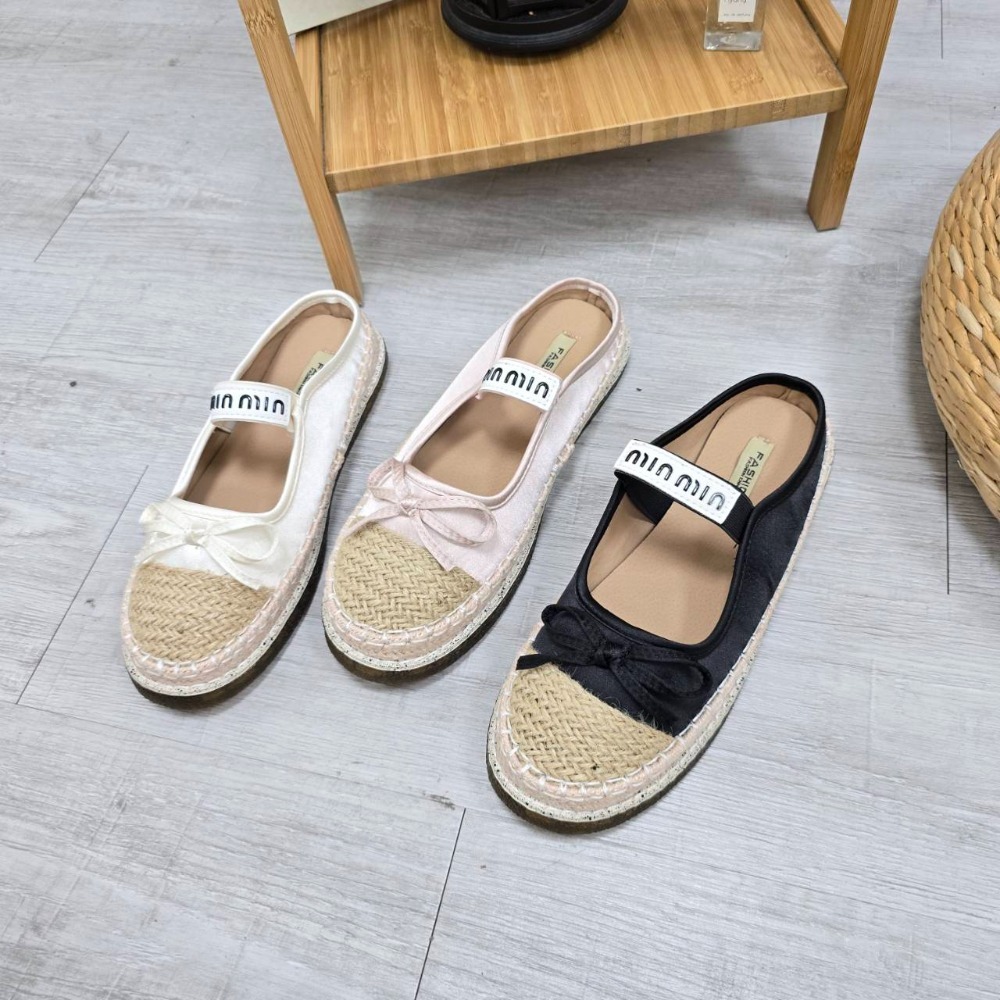 草編鞋 麻編鞋 編織 平底鞋 厚底草編鞋 透氣編織鞋 蝴蝶結女鞋 夏日度假鞋 淑女平底鞋 百搭包頭鞋 5698-細節圖10