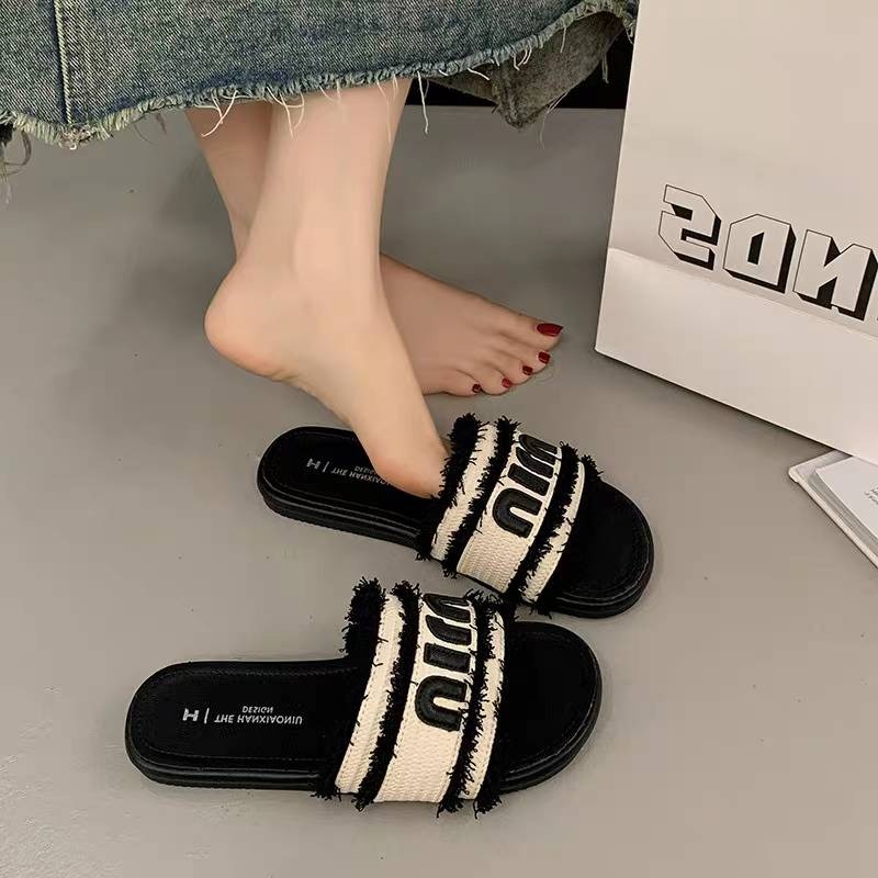 厚底涼鞋 一字拖鞋 編織拖鞋 防滑拖鞋 休閒拖鞋 女生涼拖鞋 軟底拖鞋 室外拖鞋 百搭拖鞋 度假涼鞋 H-11-細節圖4