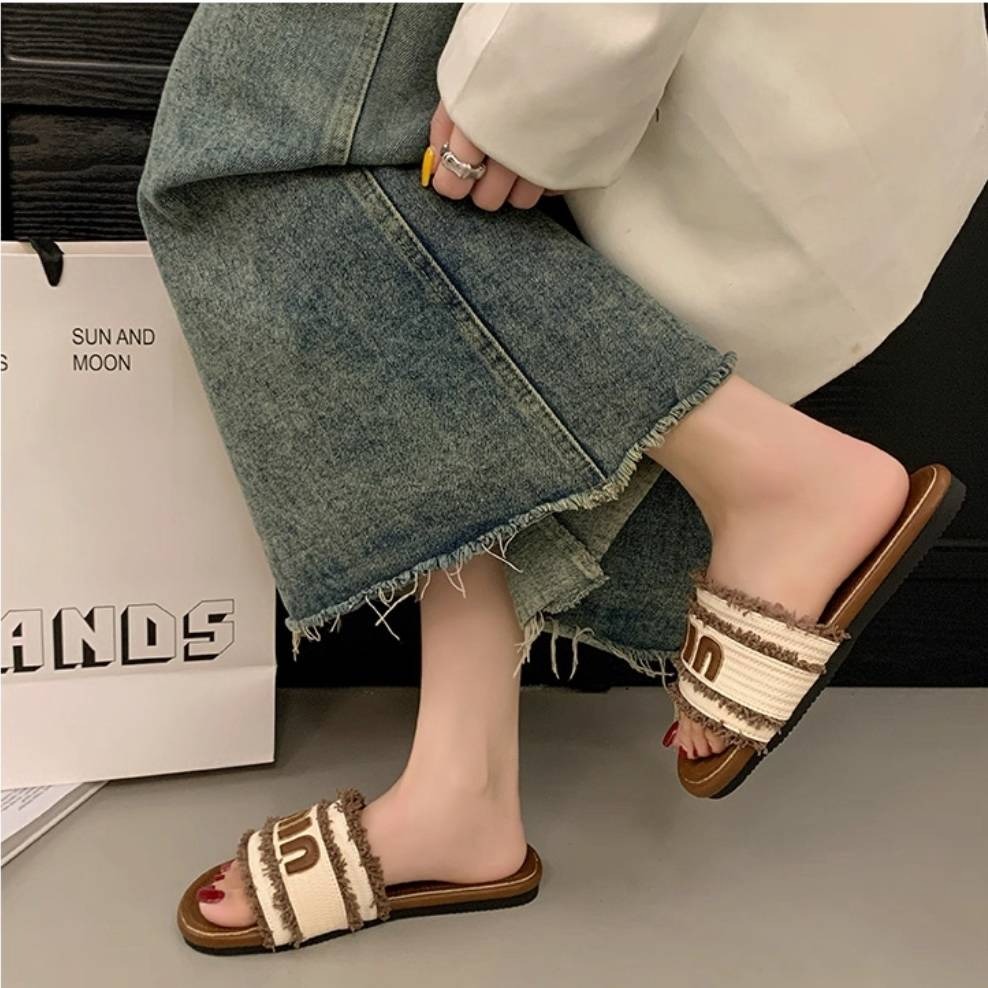 厚底涼鞋 一字拖鞋 編織拖鞋 防滑拖鞋 休閒拖鞋 女生涼拖鞋 軟底拖鞋 室外拖鞋 百搭拖鞋 度假涼鞋 H-11-細節圖7