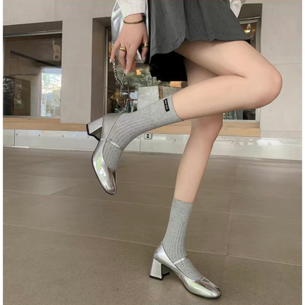 瑪麗珍粗跟鞋 復古方頭設計 穩定中跟高度 顯瘦修飾腿型 舒適好走不咬腳 約會上班百搭氣質鞋款 D77-細節圖5