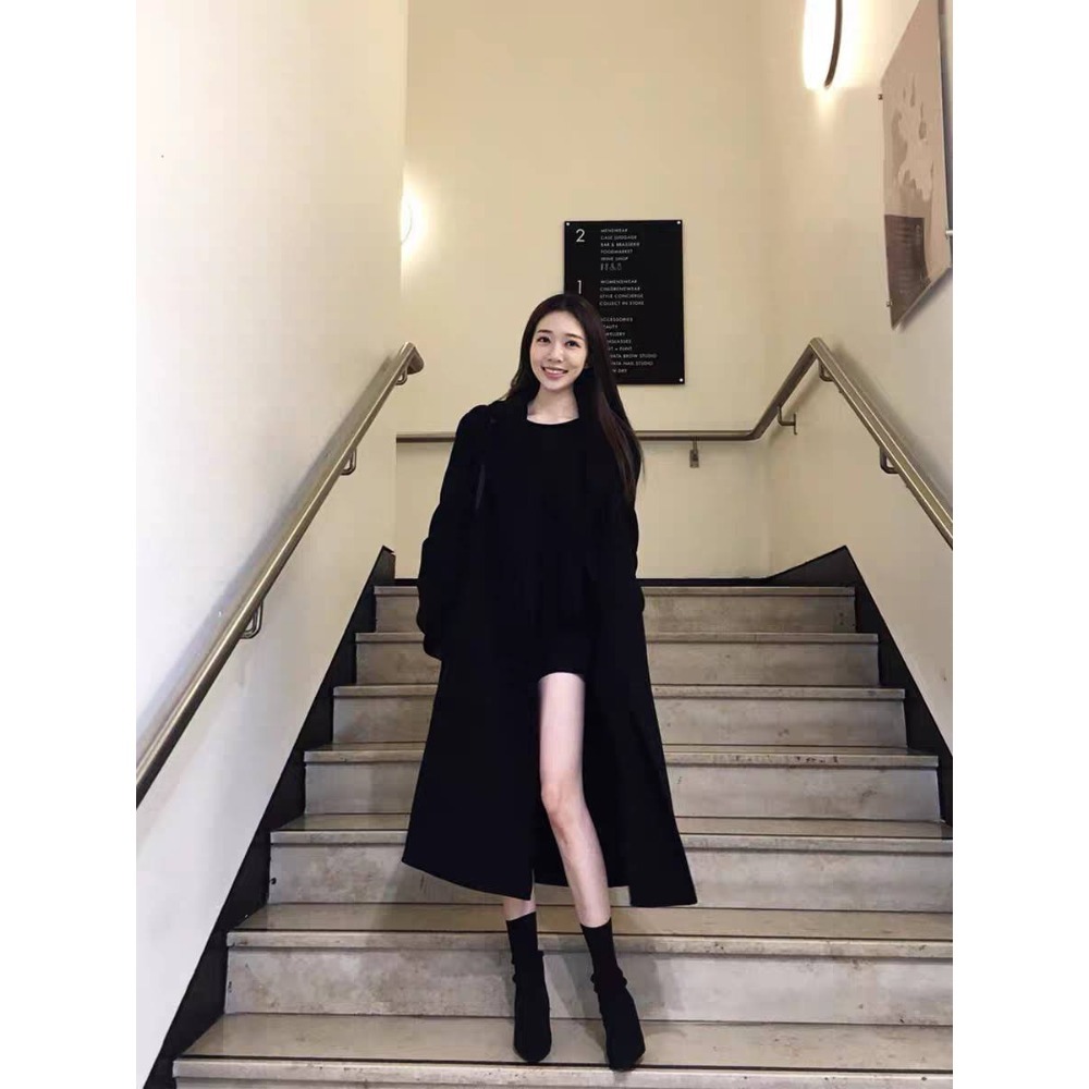 尖頭襪套短靴 彈力貼合小腿 顯瘦修飾腿型 穩定粗跟設計 行走舒適不累腳 時尚百搭 秋冬必備高跟靴G908-細節圖7