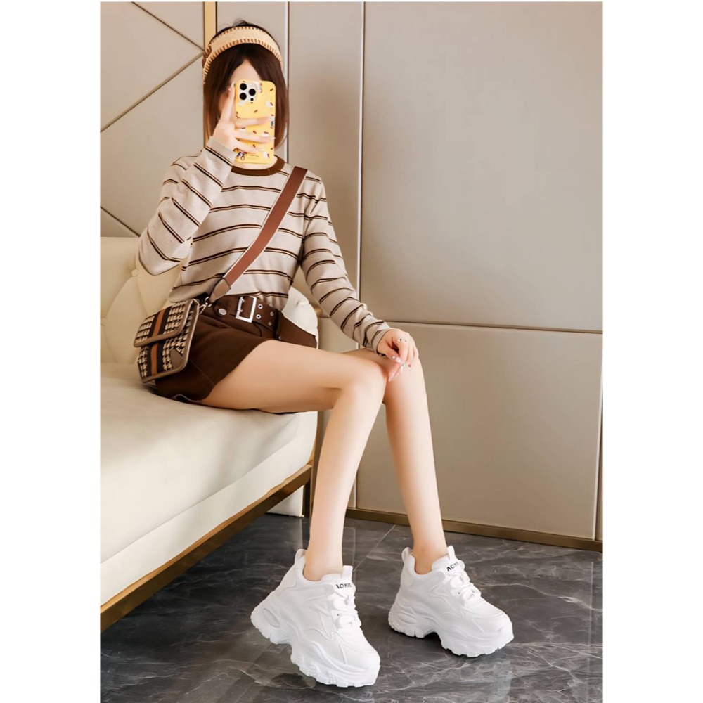 厚底鞋 增高鞋 老爹鞋 氣墊鞋 顯瘦鞋 百搭鞋 運動鞋 女生鞋 黑白鞋 休閒鞋 學生鞋 時尚鞋-細節圖2