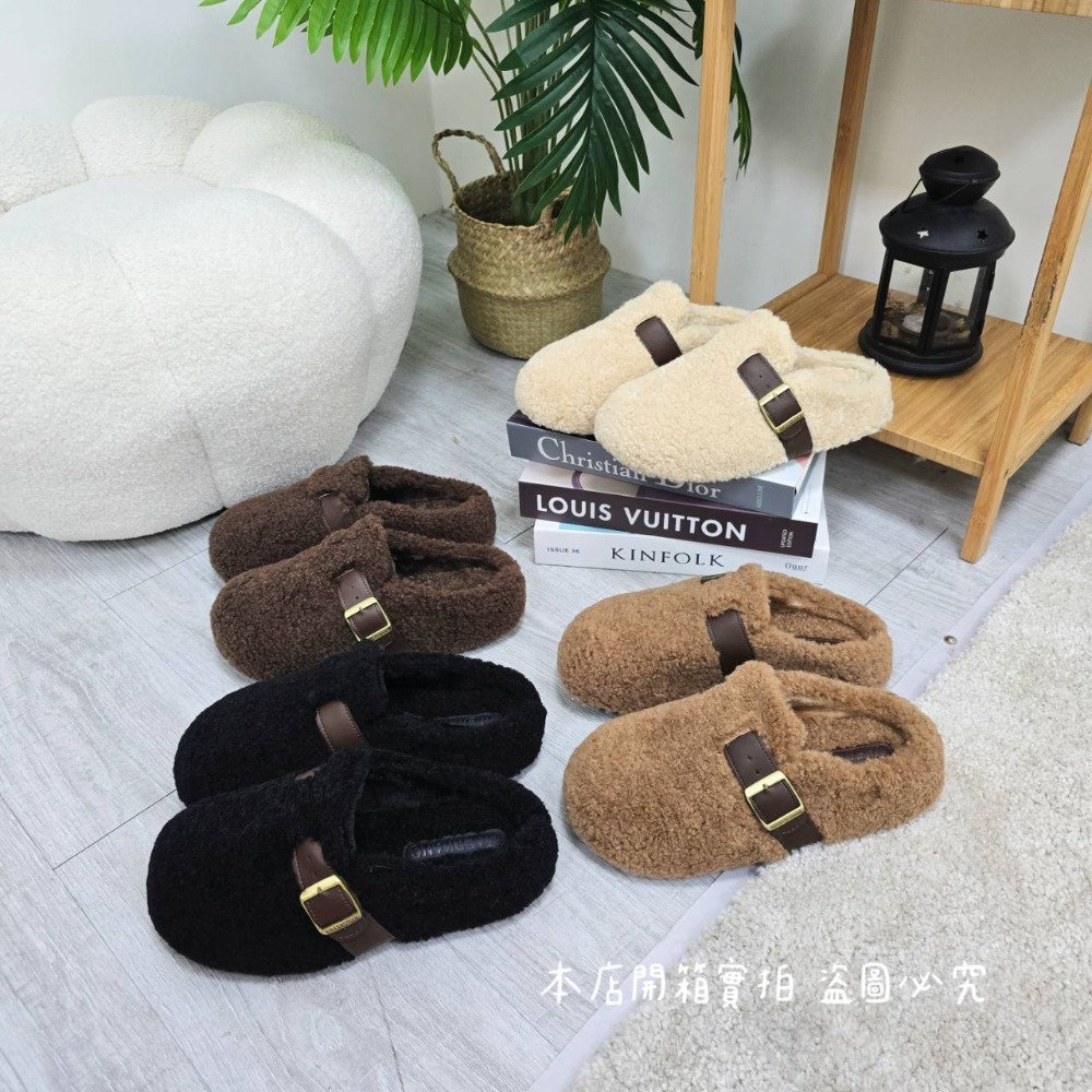 麂皮保暖🔥鋪毛勃肯拖鞋【台灣現貨】毛毛拖 厚底毛毛 雪靴 保暖 刷毛 懶人鞋 半拖 毛毛拖鞋 勃肯鞋 毛鞋 TK913-細節圖10