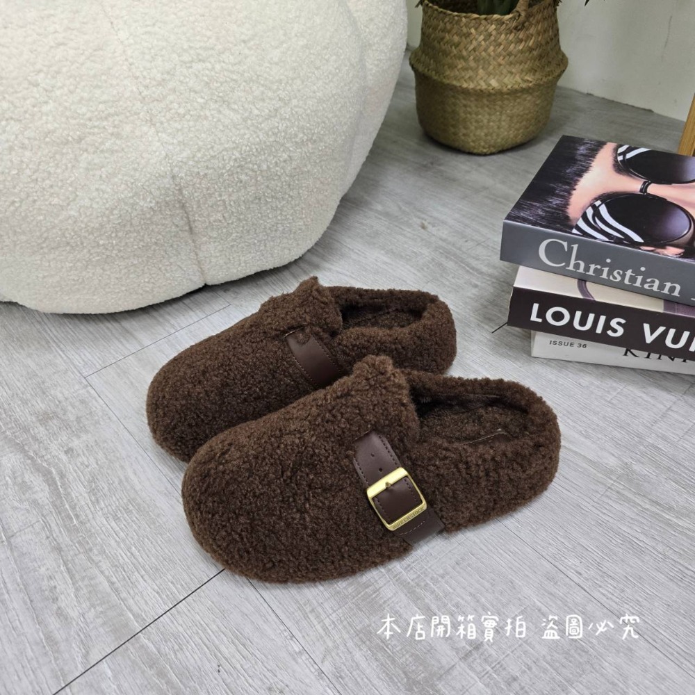 麂皮保暖🔥鋪毛勃肯拖鞋【台灣現貨】毛毛拖 厚底毛毛 雪靴 保暖 刷毛 懶人鞋 半拖 毛毛拖鞋 勃肯鞋 毛鞋 TK913-規格圖11