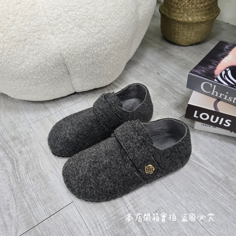 毛呢勃肯鞋【台灣現貨】毛毛鞋 厚底毛毛 雪靴 保暖鞋 內刷毛 鋪毛 保暖 勃肯鞋 毛鞋 9133-規格圖10