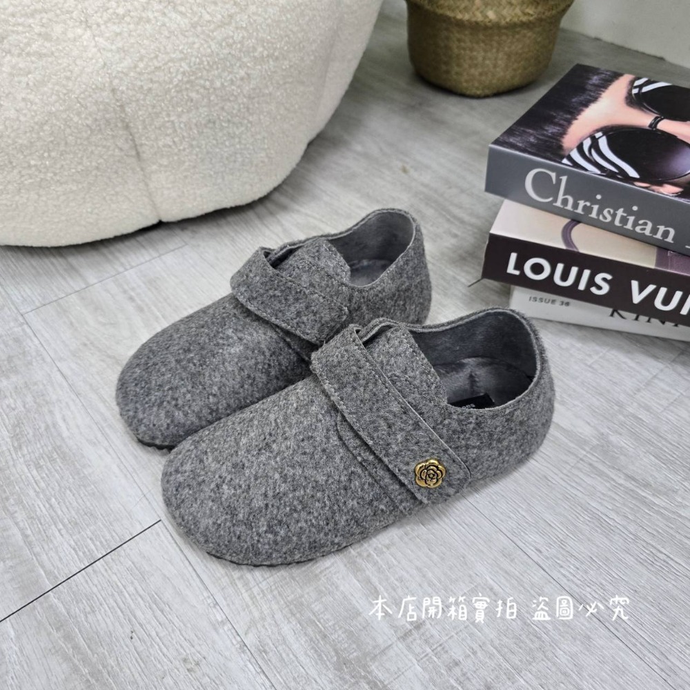 毛呢勃肯鞋【台灣現貨】毛毛鞋 厚底毛毛 雪靴 保暖鞋 內刷毛 鋪毛 保暖 勃肯鞋 毛鞋 9133-規格圖10