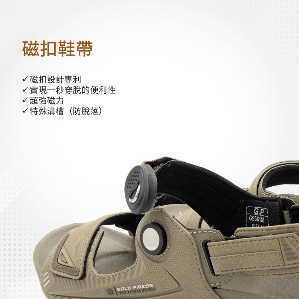 G.P涼鞋 男涼鞋 運動涼鞋 男運動涼鞋 戶外涼鞋 防滑涼鞋 魔鬼氈涼鞋 男拖鞋 休閒涼鞋 男戶外涼鞋 G9561M-細節圖8