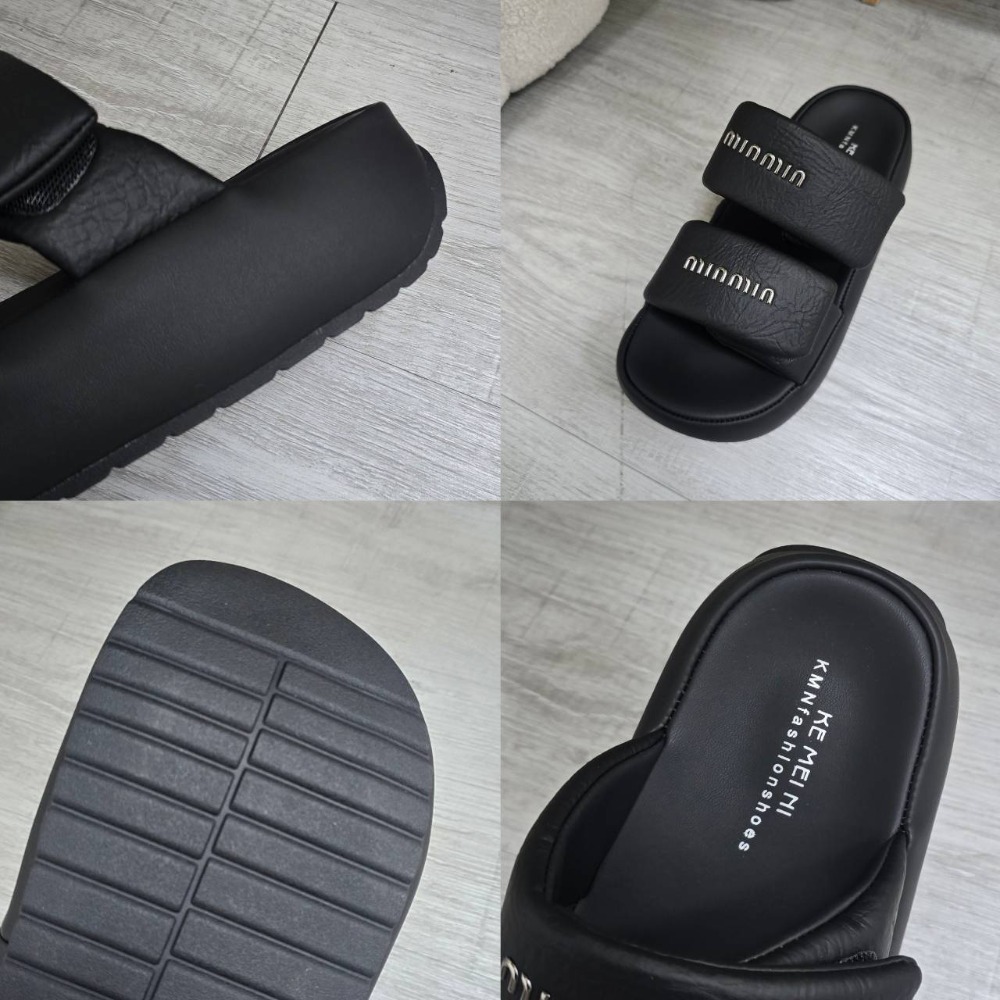 厚底拖鞋 雙帶拖鞋 女拖鞋 韓版拖鞋 增高拖鞋 防滑拖鞋 室外拖鞋 百搭拖鞋 軟底拖鞋 平底拖鞋 5609-9-細節圖7